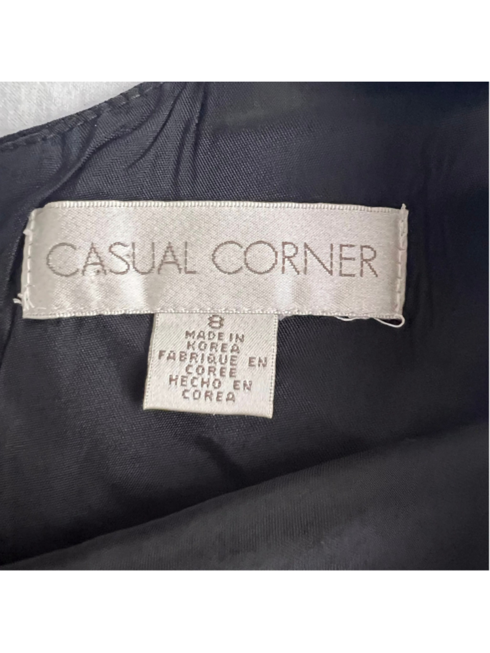Vintage Casual Corner Color Block Purple Black Sleeveless Top Sz 8 Y2K Preppy - Picture 4 of 8